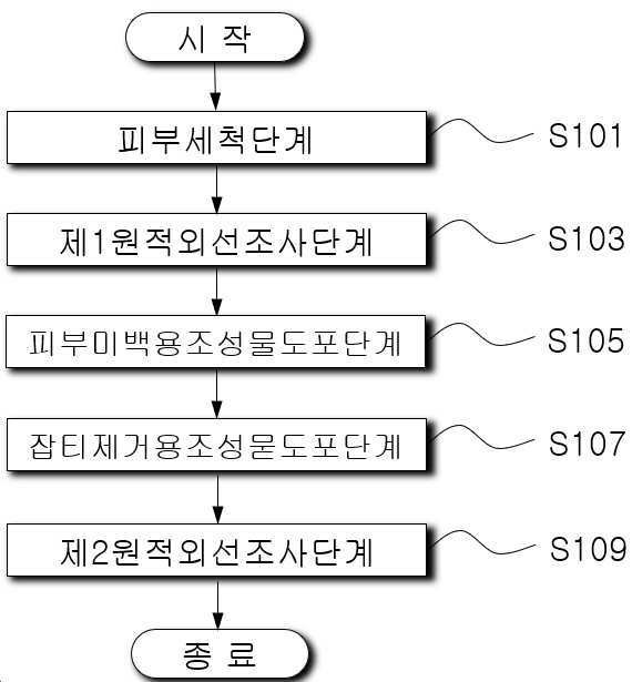 “잡티제거, 주름개선 및 미백 효과를 나타내는 전신 피부미용 마사지 케어 방법”의 도면