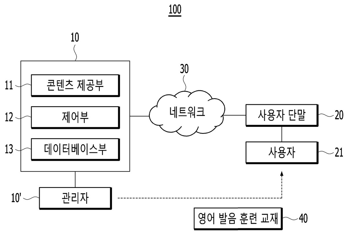 “영어 발음 훈련 장치, 방법 및 교재”의 도면