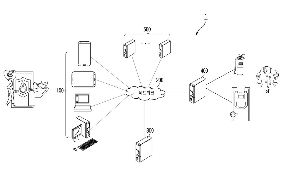 “IoT 기반 인텔리전트 소방 방재 서비스 제공 시스템”의 도면
