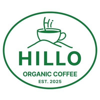 “HILLO ORGANIC COFFEE EST. 2025”의 상표 견본